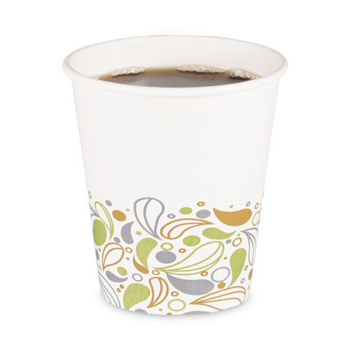 Deerfield Printed Paper Hot Cups, 10 oz, 20 Cups/Sleeve, 50 Sleeves/Carton