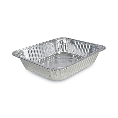 Boardwalk® Aluminum Steam Table Pans, Half-Size Deep—128 oz., 2.56" Deep, 10.38 x 12.75, 100/Carton