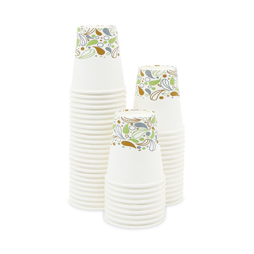 Image of Boardwalk® Deerfield Printed Paper Hot Cups, 10 Oz, 50 Cups/Sleeve, 20 Sleeves/Carton