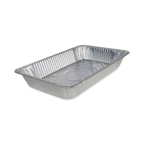 Boardwalk® Aluminum Steam Table Pans, Full-Size Deep, 3.19" Deep, 12.81 x 20.75, 50/Carton