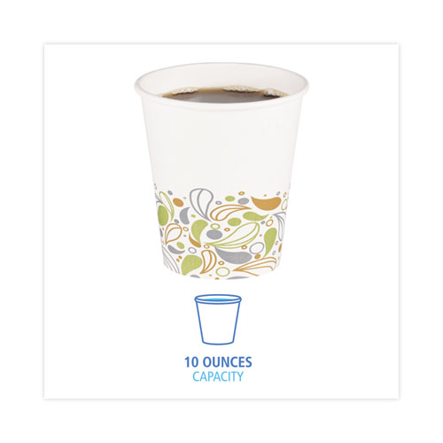 Image of Boardwalk® Deerfield Printed Paper Hot Cups, 10 Oz, 50 Cups/Sleeve, 20 Sleeves/Carton