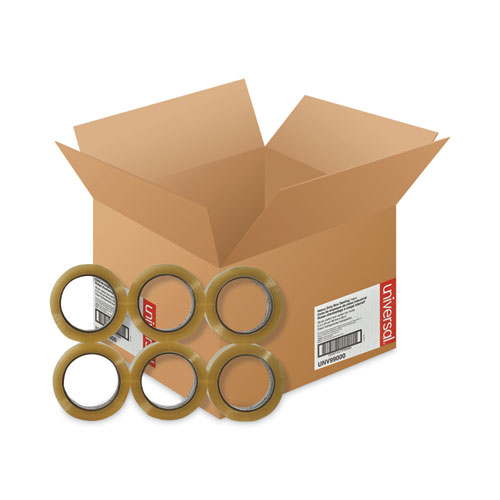 Image of Universal® Heavy-Duty Box Sealing Tape, 3" Core, 1.88" X 54.6 Yds, Clear, 36/Box