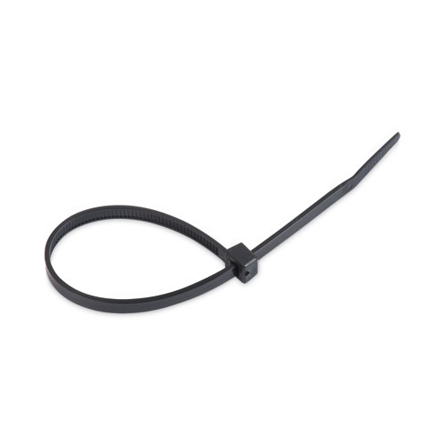 Nylon Cable Ties, 8 x 0.19, 50 lb, Black, 1,000/Pack