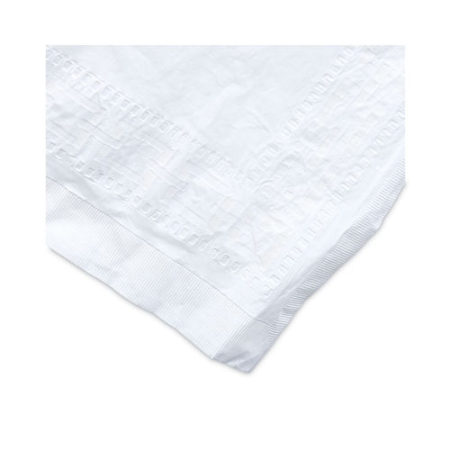 Paper Table Cover, Embossed Paper with Plastic Liner, 54" x 108", White, 20/Carton