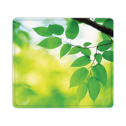 Fellowes® Recycled Mouse Pad, 9 X 8, Leaves Design
