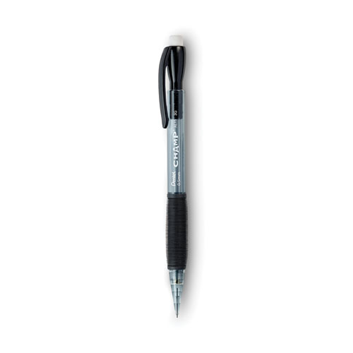 Pentel® Champ Mechanical Pencil Value Pack, 0.5 mm, HB (#2), Black Lead, Clear/Black Barrel, 24/Pack