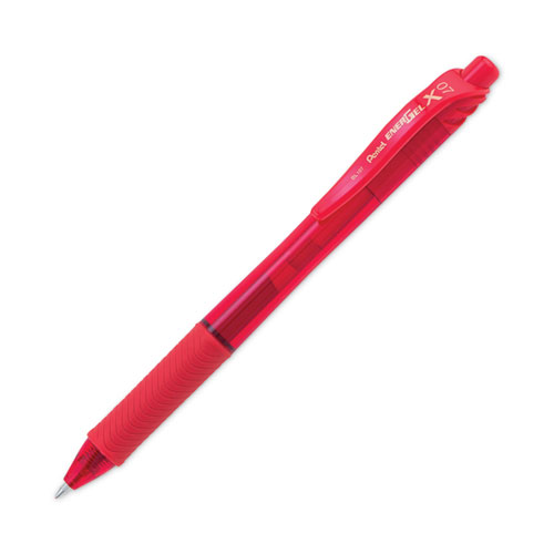 Image of Pentel® Energel-X Gel Pen, Retractable, Medium 0.7 Mm, Red Ink, Red Barrel, Dozen