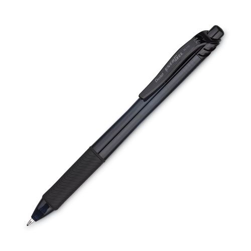 Image of Pentel® Energel-X Gel Pen, Retractable, Bold 1 Mm, Black Ink, Smoke Barrel, Dozen