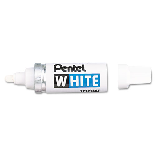 Pentel® Permanent Marker, Broad Tip, White