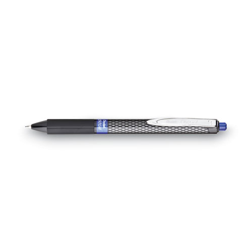 Image of Pentel® Oh! Gel Pen, Retractable, Medium 0.7 Mm, Blue Ink, Black Barrel, Dozen