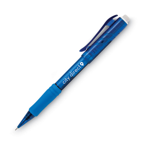 Image of Pentel® Twist-Erase Express Mechanical Pencil, 0.7 Mm, Hb (#2.5), Black Lead, Blue Barrel, Dozen