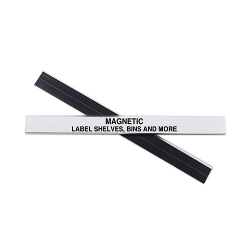 HOL-DEX Magnetic Shelf/Bin Label Holders, Side Load, 1/2" x 6", Clear, 10/Box