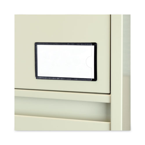 Image of C-Line® Slap-Stick Magnetic Label Holders, Side Load, 4.25 X 2.5, Black, 10/Pack