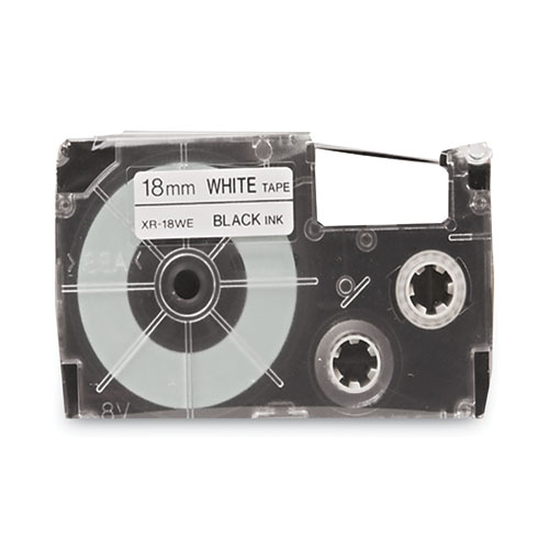 Tape Cassettes for KL Label Makers, 0.75" x 26 ft, Black on White, 2/Pack