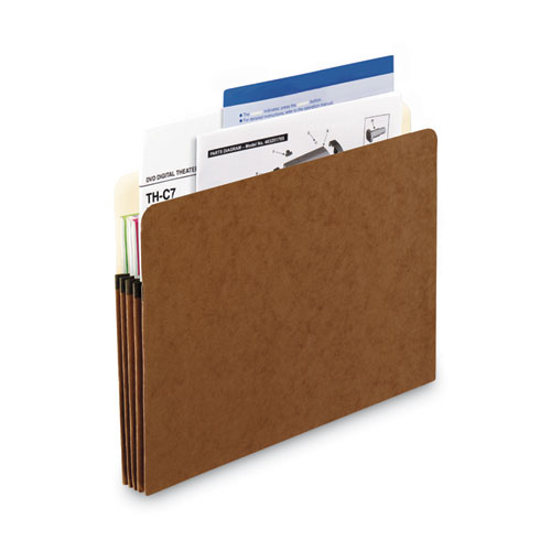 Image of Pendaflex® Standard Expanding File Pockets, 3.5" Expansion, Letter Size, Red Fiber, 25/Box