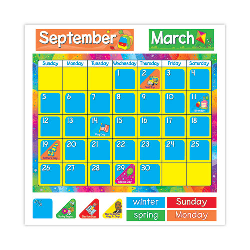 Image of Trend® Year Around Calendar Bulletin Board Set, 22" X 17"