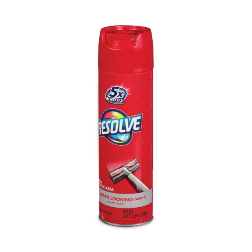 Image of Resolve® Foam Carpet Cleaner, Foam, 22 Oz Aerosol Spray, 12/Carton