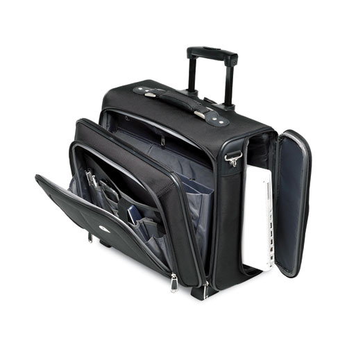 Image of Samsonite® Mobile Office Rolling Notebook Case, Fits Devices Up To 15.6", Ballistic Nylon, 17.5 X 9 X 14, Black