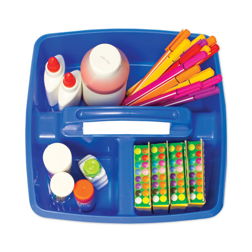 Image of Small Art Caddies, 3 Sections, 9.25" x 9.25" x 5.25", Assorted Colors, 5/Pack