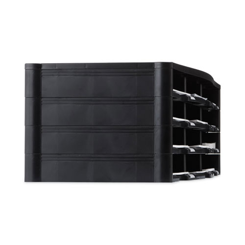 Image of Storex Storex Literature Organizer, 12 Compartments, 10.63 X 13.3 X 31.4, Black
