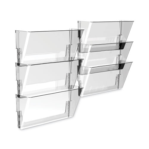 Image of Wall File, Letter Size, 13" x 4" x 7", Clear
