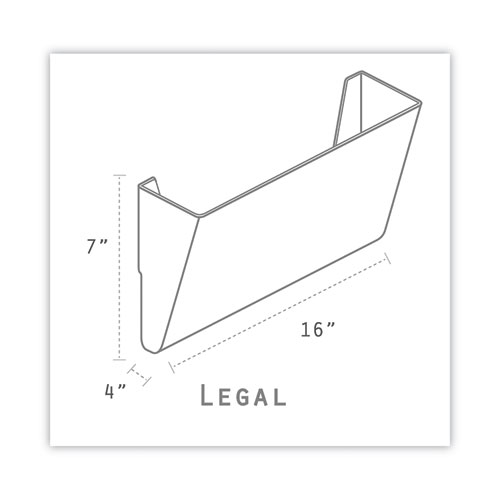 Image of Storex Wall File, 3 Sections, Legal Size, 16" X 4" X 14", Smoke, 3/Set