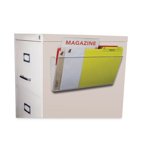 Image of Storex Unbreakable Magnetic Wall File, Legal/Letter Size, 16" X 4" X 7", Clear