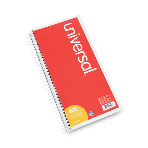 Image of Universal® Wirebound Message Books, Two-Part Carbonless, 5 X 2.75, 4 Forms/Sheet, 400 Forms Total