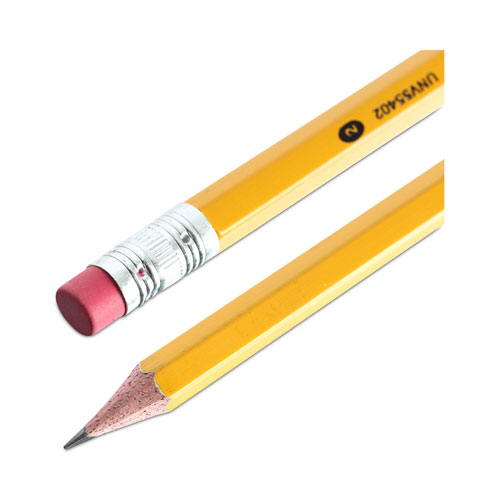 Image of Universal™ #2 Pre-Sharpened Woodcase Pencil, Hb (#2), Black Lead, Yellow Barrel, 72/Pack
