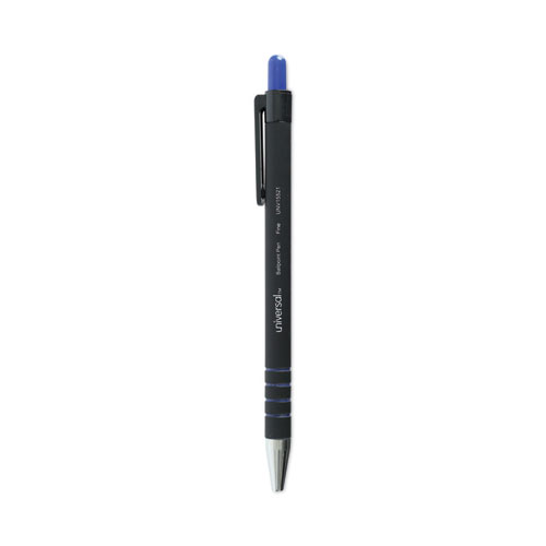 Universal™ Ballpoint Pen, Retractable, Fine 0.7 Mm, Blue Ink, Blue Barrel, Dozen