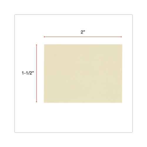 Image of Universal® Recycled Self-Stick Note Pads, 1.5" X 2", Yellow, 100 Sheets/Pad, 12 Pads/Pack