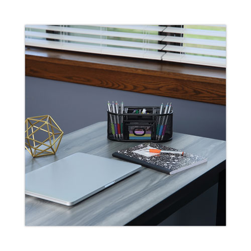 Image of Universal™ Comfort Grip Gel Pen, Retractable, Medium 0.7 Mm, Assorted Ink Colors, Silver Barrel, 8/Pack