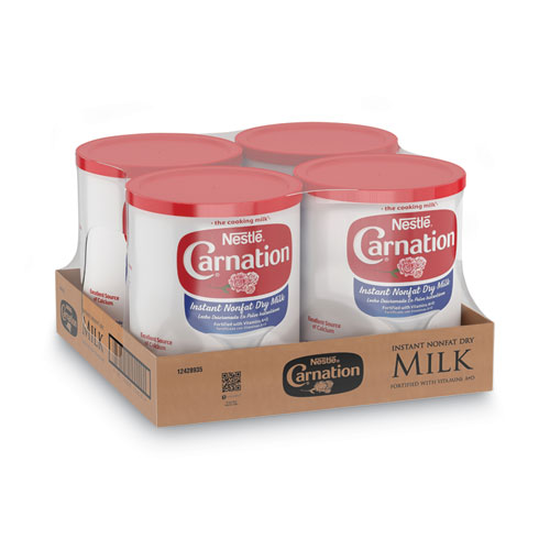 Carnation® Instant Nonfat Dry Milk, Unsweetened, 22.75 oz Canister, 4/Carton