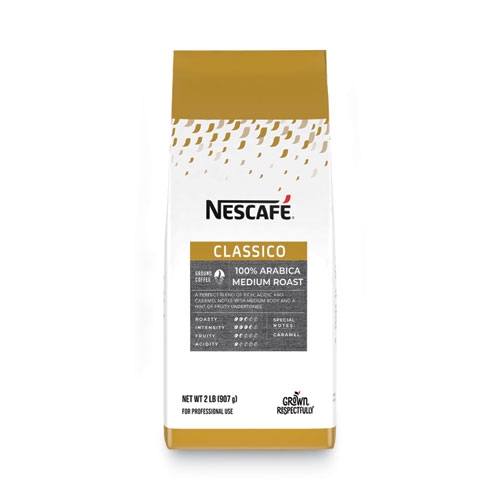 Nescafã©® Classico 100% Arabica Roast Ground Coffee, Medium Blend, 2 Lb Bag, 6/Carton
