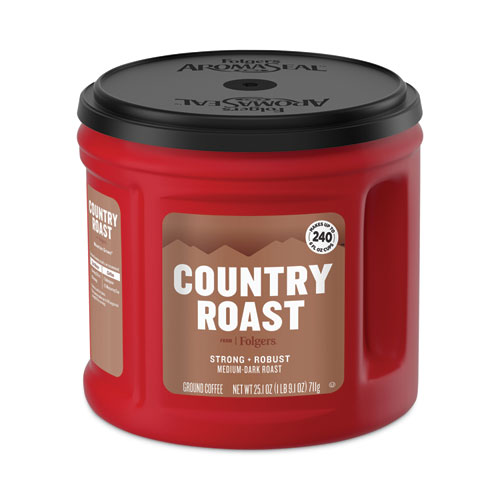 Country Roast Coffee, Country Roast, 25.1 oz Canister, 6/Carton