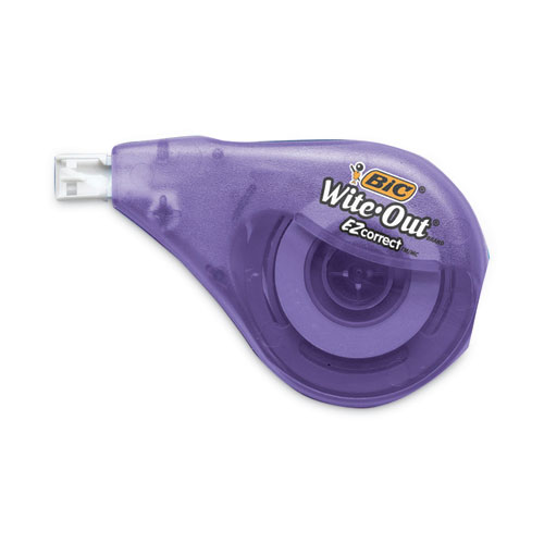 Wite-Out EZ Correct Correction Tape, Non-Refillable, Randomly Assorted Applicator Colors, 0.17" x 400", 4/Pack