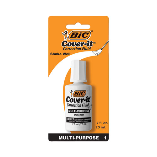 Image of Bic® Cover-It Correction Fluid, 20 Ml Bottle, White