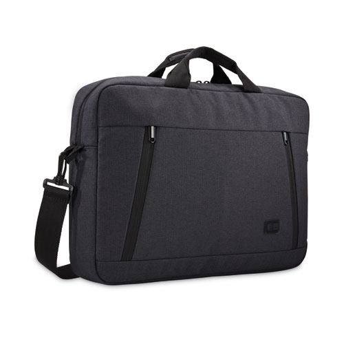 Case Logic® Huxton 15.6" Laptop Attache, Fits Devices Up to 15.6", Polyester, 16.3 x 2.8 x 12.4, Black