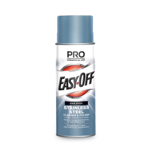 Professional EASY-OFF® Stainless Steel Cleaner and Polish, 17 oz Aerosol Spray, 6/Carton