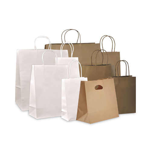 Image of Prime Time Packaging Kraft Paper Bags, 1/7Th Bbl 12 X 7 X 14, Natural, 300/Bundle