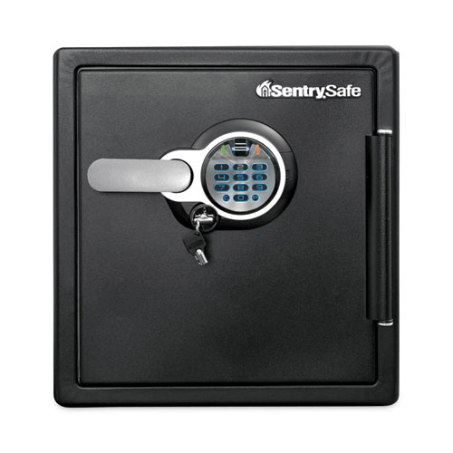 Image of Sentry® Safe Fire-Safe With Biometric And Keypad Access, 1.23 Cu Ft, 16.3W X 19.3D X 17.8H, Black