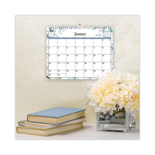 Image of Blue Sky® Lindley Wall Calendar, Lindley Floral Artwork, 11 X 8.75, White/Multicolor Sheets, 12-Month (Jan To Dec): 2024