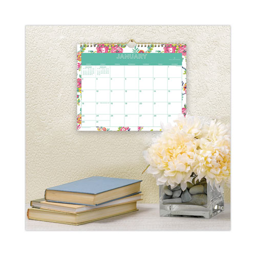 Image of Blue Sky® Day Designer Peyton Wall Calendar, Peyton Floral Artwork, 11 X 8.75, White/Multicolor Sheets, 12-Month (Jan To Dec): 2024