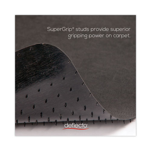 Image of Deflecto® Supermat Frequent Use Chair Mat For Medium Pile Carpet, 45 X 53, Rectangular, Black