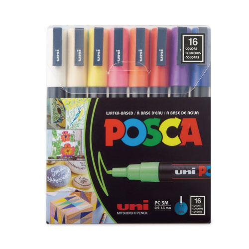 POSCA™ Permanent Specialty Marker, Fine Bullet Tip, Assorted Colors, 8/Pack