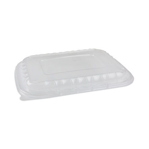 Image of Pactiv Evergreen Earthchoice Entree2Go Takeout Container Vented Lid, 11.75 X 8.75 X 0.98, Clear, Plastic, 200/Carton