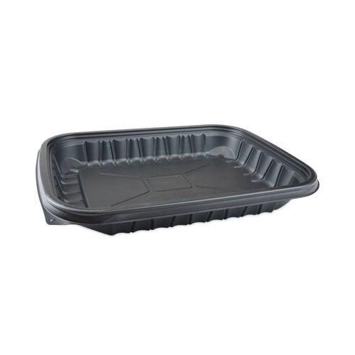 Image of Pactiv Evergreen Earthchoice Entree2Go Takeout Container, 48 Oz, 11.75 X 8.75 X 1.61, Black, Plastic, 200/Carton