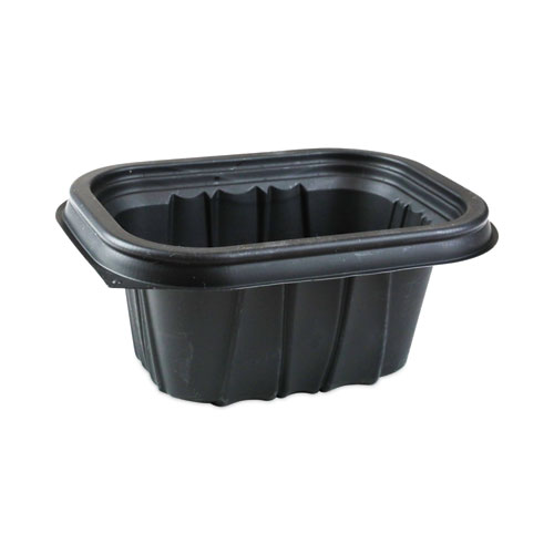 EarthChoice Entree2Go Takeout Container, 12 oz, 5.65 x 4.25 x 2.57, Black, Plastic, 600/Carton