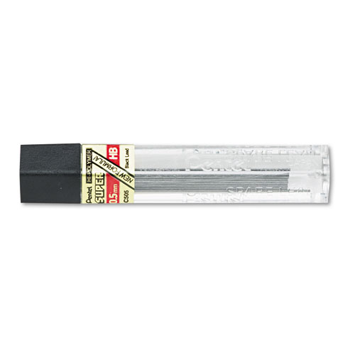 "Pentel Super Hi-Polymer Lead Refills 0.7mm Hb 0.5mm 30/tube Black 6 Tubes 