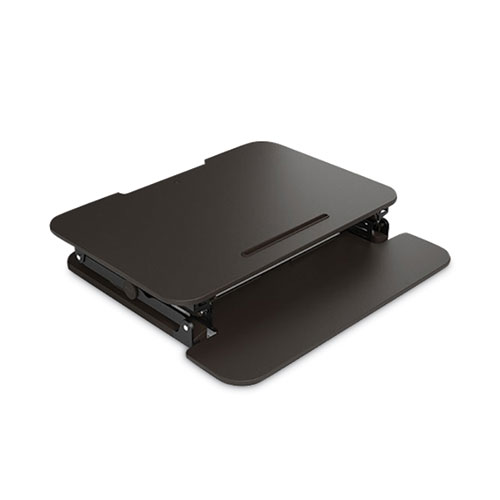 Image of Adjustable Sit/Stand Workstation Riser, 35" x 32" x 5.9" to 19.6", Black